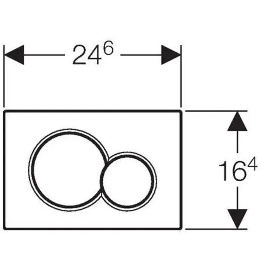 Geberit Sigma01 - Valdymo plokštelė SIGMA01, poliruoto chromo / matinio chromo spalvos 115.770.KA.5