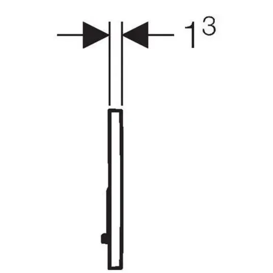 Geberit Sigma01 - Valdymo plokštelė SIGMA01, poliruoto chromo / matinio chromo spalvos 115.770.KA.5