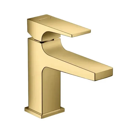 Hansgrohe Metropol - kraanikaussi kraanikaussi komplekt lükatava äravooluga, poleeritud kuld 32500990