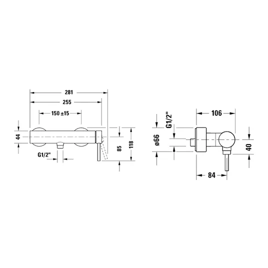 Duravit Circle – dušo maišytuvas, chromas CE4230000010