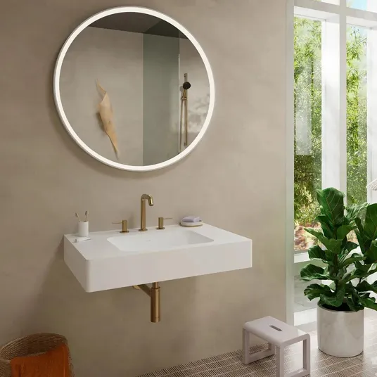 Hansgrohe Tecturis S - valamusegisti Push-Open valamusegisti komplektiga, 3-auguline paigaldus, EcoSmart, harjatud pronks 73330140