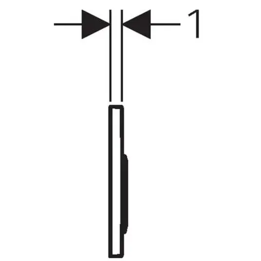 Geberit Omega20 - Valdymo plokštelė OMEGA20, balta / poliruotas chromas 115.085.KJ.1