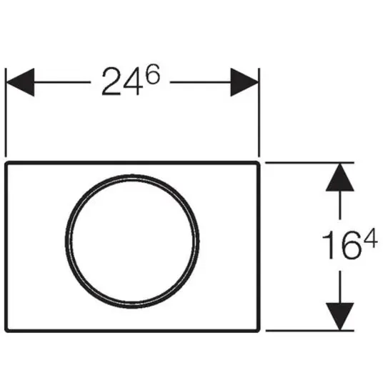 Geberit Sigma10 - Valdymo plokštelė SIGMA10, balta / chromuota 115.758.KJ.5