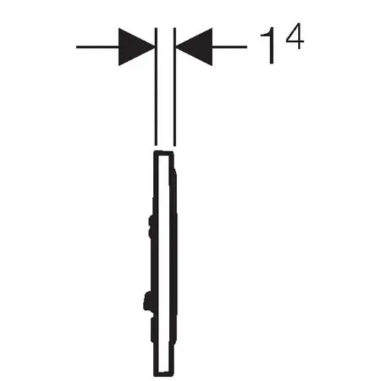 Geberit Sigma10 - Valdymo plokštelė SIGMA10, balta / chromuota 115.758.KJ.5