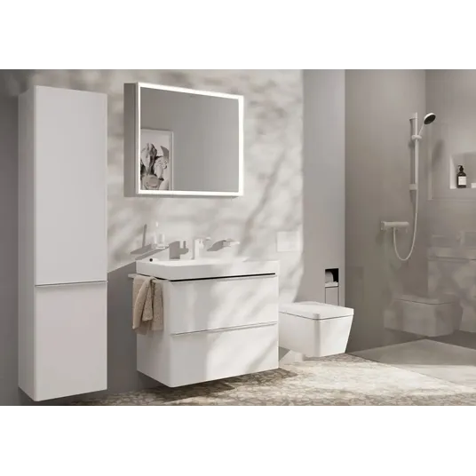 Hansgrohe Tecturis E - valamusegisti koos äravoolukomplektiga, CoolStart, EcoSmart, matt valge 73023700