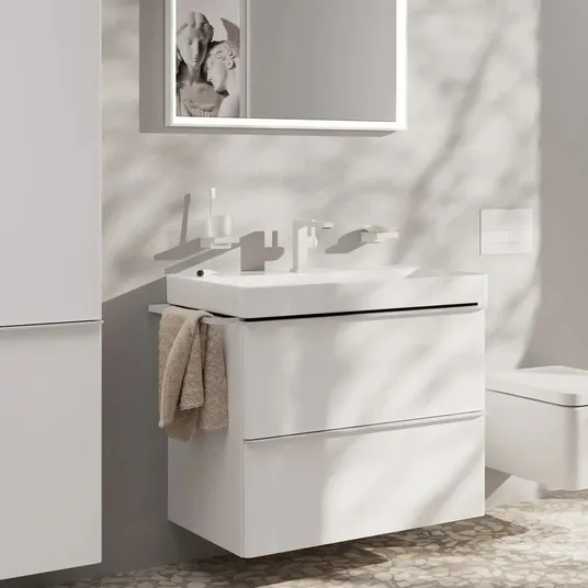 Hansgrohe Tecturis E - valamusegisti koos äravoolukomplektiga, CoolStart, EcoSmart, matt valge 73023700