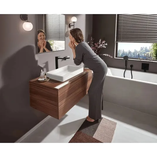 Hansgrohe Pulsify Select – dušo galvutė Activation 105, 3 srovių tipai, EcoSmart, matinė juoda 24101670