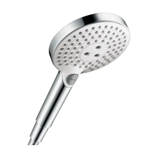 Hansgrohe Raindance Select S – dušo galvutė 120, 3 srove, balta / chromuota 26530400