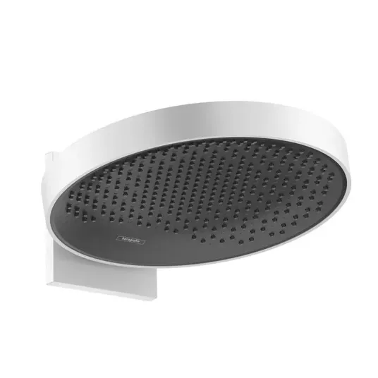 Hansgrohe Rainfinity – 360 laipsnių galvos dušas su sieniniu jungtimi, 1jet, balta matinė 26230700