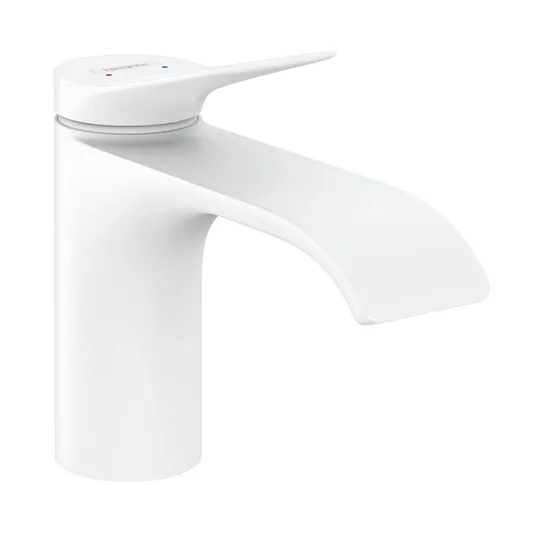 Hansgrohe Vivenis - valamusegisti 80, jäätmekomplektiga, EcoSmart, valge matt 75010700
