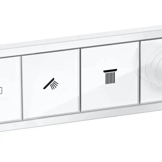 Hansgrohe RainSelect – į sieną įmontuojamas maišytuvas 2 vartotojams, matinis baltas 15380700