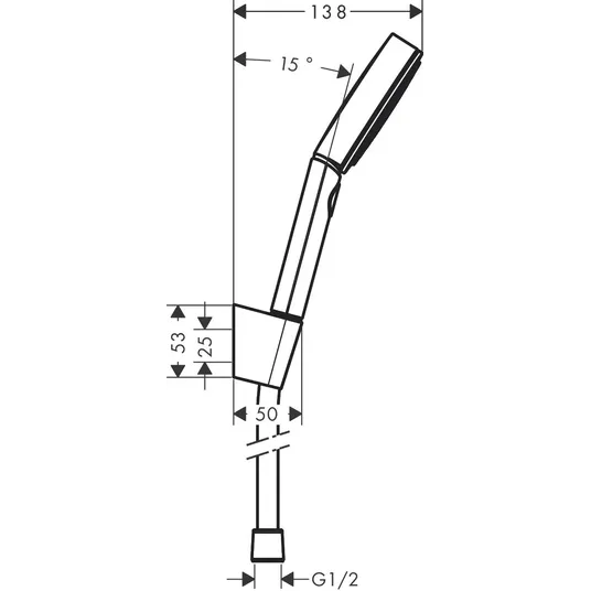 Hansgrohe Pulsify Select - dušikomplekt, 3 dušijuga, koos hoidiku ja 160 cm voolikuga, matt must 24303670