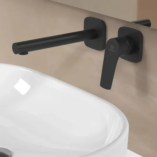 Ideal Standard Ceralife C – paslėpta praustuvo maišytuvas, 2 skylių montavimas, šilkinė juoda BE057XG