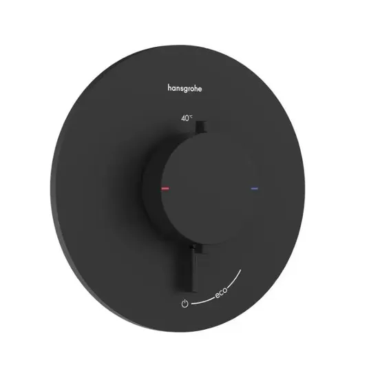 Hansgrohe Ecostat Comfort S – dušo maišytuvas po sienos, su termostatu, matinis juodas 33714670