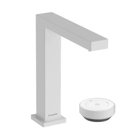 Hansgrohe Tecturis E - valamusegisti väljundiga, 2-auguline paigaldus, CoolStart, EcoSmart+, matt valge 73053700