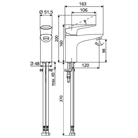 Schell Modus – termostatinis praustuvo maišytuvas, chromas 021800699
