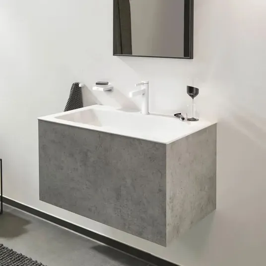 Hansgrohe Finoris - Ühe kangiga valamusegisti 100, Push-Open valamusegisti komplektiga, EcoSmart, valge matt 76010700