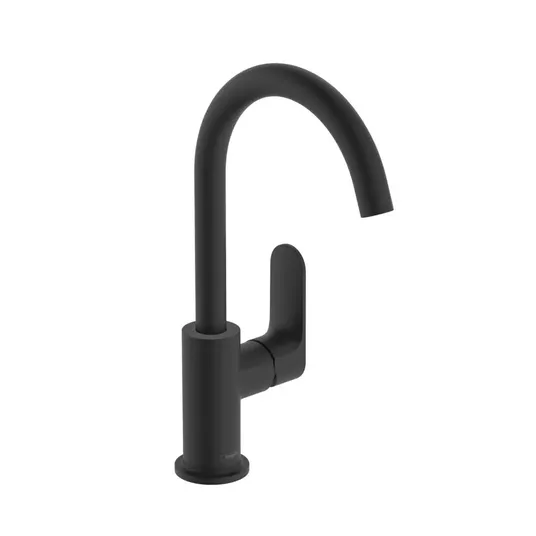 Hansgrohe Rebris S - valamusegisti koos äravooluga ja pööratava valamuotsaga, matt must 72536670