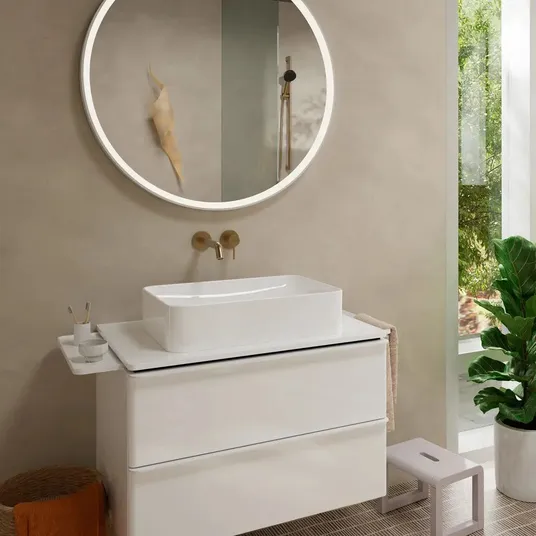 Hansgrohe Tecturis S - Seinale paigaldatav valamusegisti, koos äravoolukomplektiga, 2-auguline paigaldus, EcoSmart, harjatud pronks 73350140