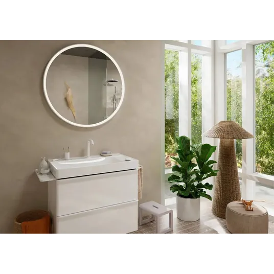Hansgrohe Tecturis S – praustuvo maišytuvas su išleidimo mechanizmu, 2 skylių montavimas, CoolStart, EcoSmart+, balta matinė 73353700