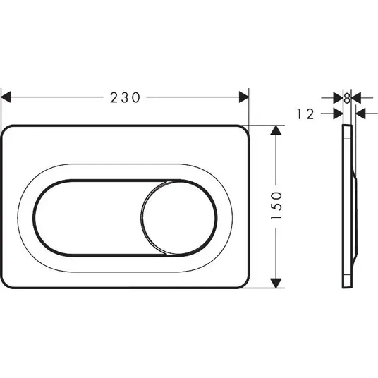 Hansgrohe iFrame Original S - WC nuleidimo plokštelė, matinės baltos spalvos, 66002700