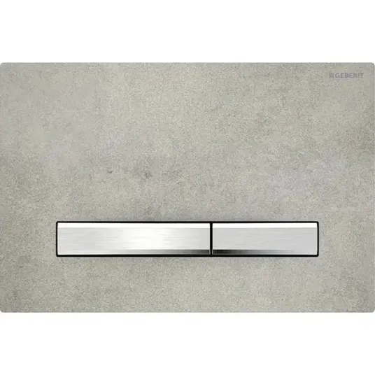 Geberit Sigma50 - Dvigubo nuleidimo mygtuko plokštelė, betono dekoras / juodas chromas 115.788.JV.2