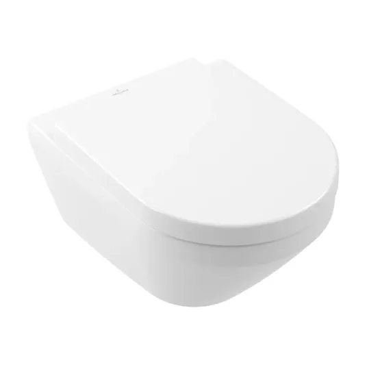 Villeroy & Boch Architectura - Pakabinamas unitazas su švelniai užsidarančia dangčiu, be rėmelio, TwistFlush, CeramicPlus, Alpine White 4694CLR1