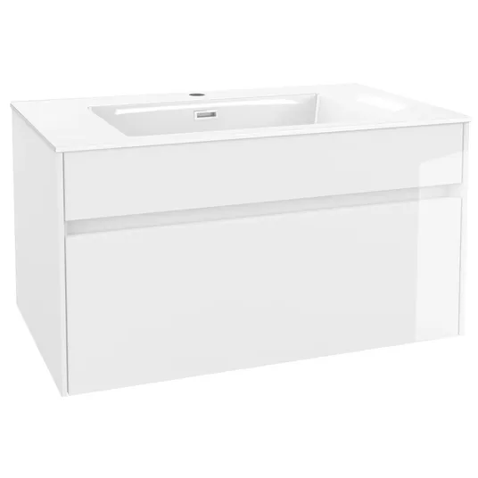 kielle Nefia - Praustuvo spintelė su apatine spintele 80 cm, blizgi balta 50027S800
