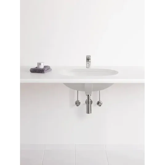 Villeroy & Boch O.novo - po stalviršiu montuojamas praustuvas be skylės maišytuvui, su perpildymo vožtuvu, , 60x35 cm, baltas, su Ceramicplus 41626001