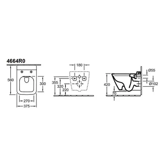 Villeroy & Boch Finion - seinavanniga WC, CeramicPlus, DirectFlush, Alpine valge 4664R0R1