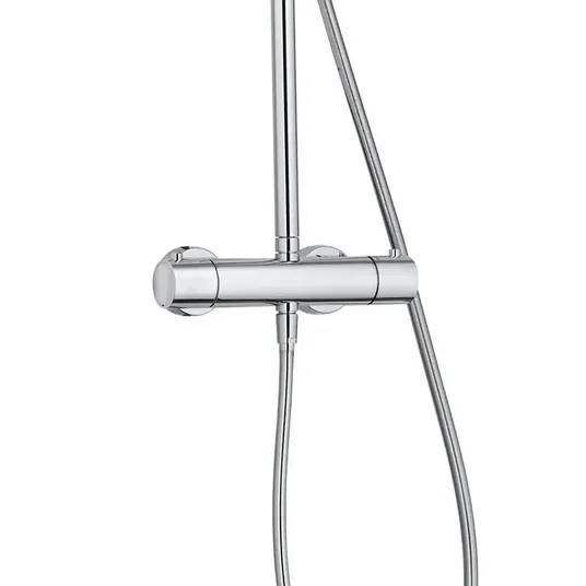 Kludi Logo – dušo kolona Dual Shower System su termostatiniais maišytuvais, 20 cm, chromas 6809205-00