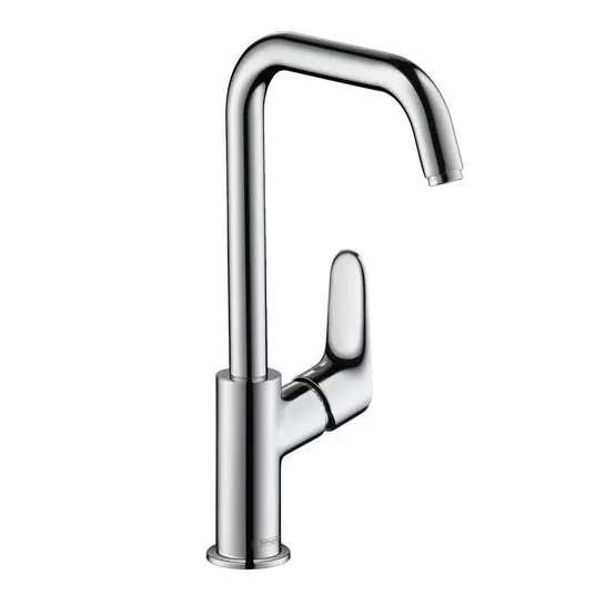 Hansgrohe Focus E2 - Ühe hoova valamusegisti 240, pöörleva valamuotsiku ja äravoolukomplektiga, kroomitud 31609000