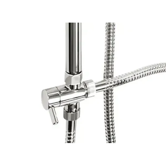Ferro dušo rinkiniai – dušo komplektas, viršutinis ir rankinis dušas su laikikliu ir dušo žarna, aukštis 106 cm, chromas SET030,0