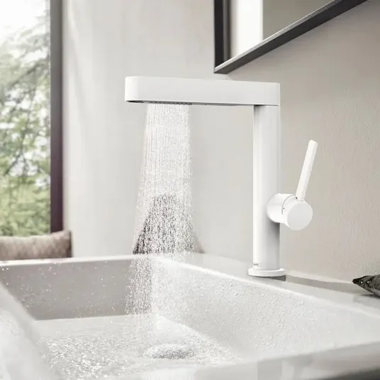 Hansgrohe Finoris - valamuhani 230, Push-Open äravoolukomplektiga ja Push-On duššiga, EcoSmart, valge matt 76063700