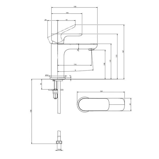Villeroy & Boch O.novo – praustuvo maišytuvas, AquaSmart, ColdStart, chromas TVW10400400161