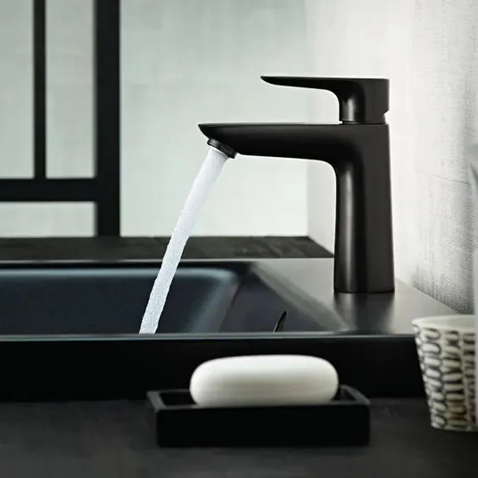 Hansgrohe Talis E - valamusegisti koos äravoolukomplektiga, must matt 71710670