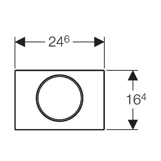 Geberit Sigma10 – Pavaros plokštė SIGMA10, chromas 115.758.KH.5
