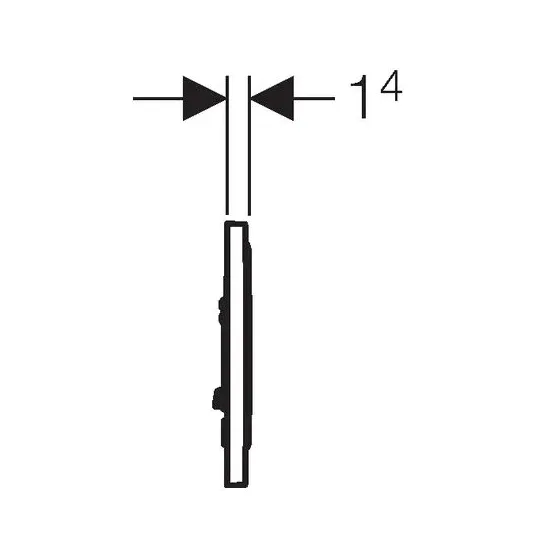 Geberit Sigma10 – Pavaros plokštė SIGMA10, chromas 115.758.KH.5