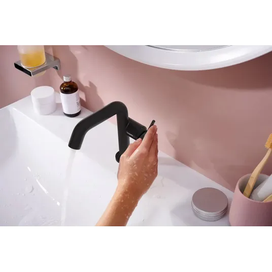 Hansgrohe Tecturis S – praustuvo maišytuvas, CoolStart, EcoSmart, matinis juodas 73321670