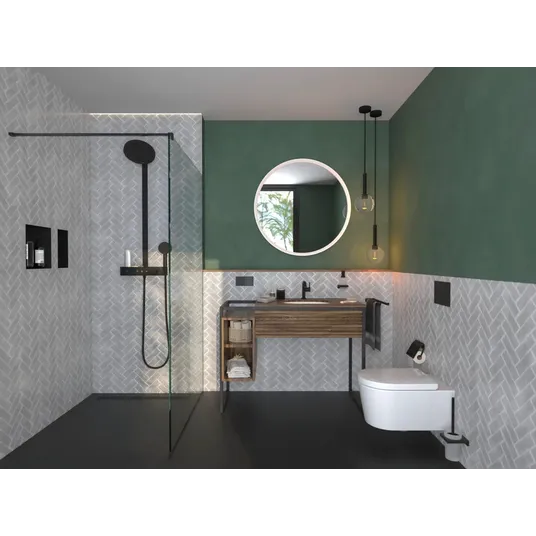 Hansgrohe Tecturis S – praustuvo maišytuvas, CoolStart, EcoSmart, matinis juodas 73321670