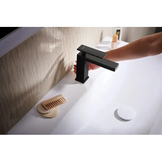 Hansgrohe Tecturis E - kraanikaussi kraanikaussi koos äravoolukomplektiga, CoolStart, EcoSmart, matt must 73014670