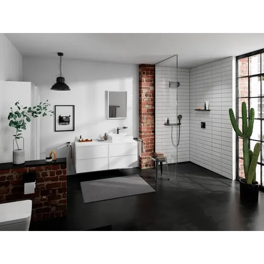 Hansgrohe Tecturis E - kraanikaussi kraanikaussi koos äravoolukomplektiga, CoolStart, EcoSmart, matt must 73014670