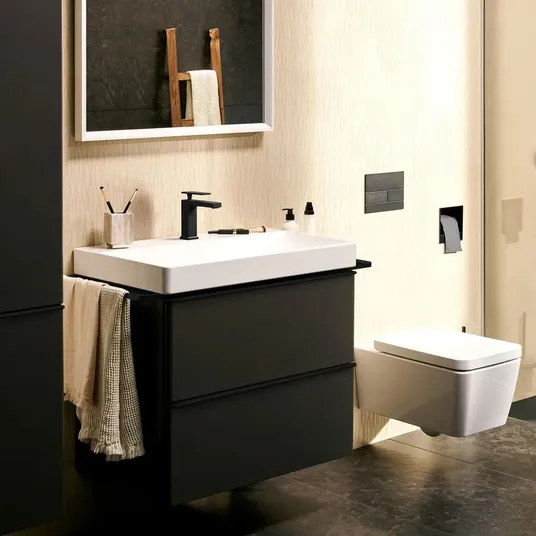 Hansgrohe Tecturis E - kraanikaussi kraanikaussi koos äravoolukomplektiga, CoolStart, EcoSmart, matt must 73014670
