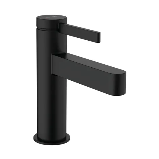 Hansgrohe Finoris – praustuvo vienos rankenos maišytuvas 110, su išleidimo komplektu Push-Open, EcoSmart, juodas matinis 76024670