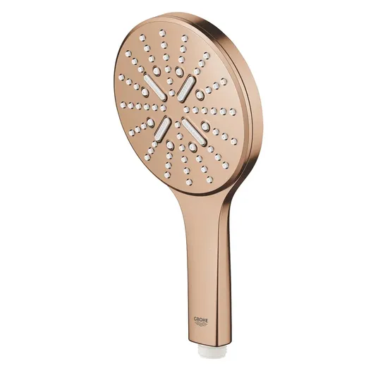 Grohe Rainshower SmartActive - käsidušš 130 9,5 l/min, 3 pihustustüüpi, soe päikeseloojang, poleeritud 26574DL0