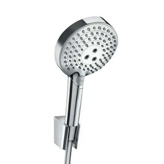 Hansgrohe Raindance Select S – dušo komplektas 120, 3jet P su dušo laikikliu ir dušo žarna 1,6 m, chromuotas 27668000