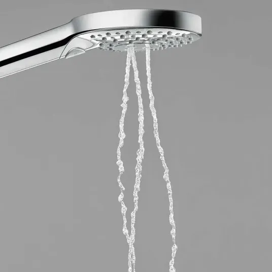 Hansgrohe Raindance Select S – dušo komplektas 120, 3jet P su dušo laikikliu ir dušo žarna 1,6 m, chromuotas 27668000