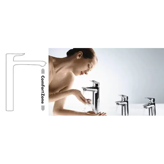 Hansgrohe Tecturis S - kraanikausisegisti Push-Open äravooluga, CoolStart, EcoSmart, harjatud pronksist 73322140