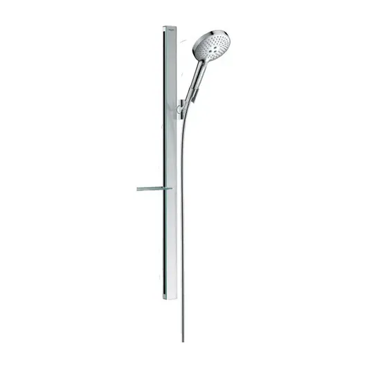 Hansgrohe Raindance Select S – dušo komplektas 120, EcoSmart 9 l/min, 3 sroves, dušo strypas 90 cm, chromuotas 27649000