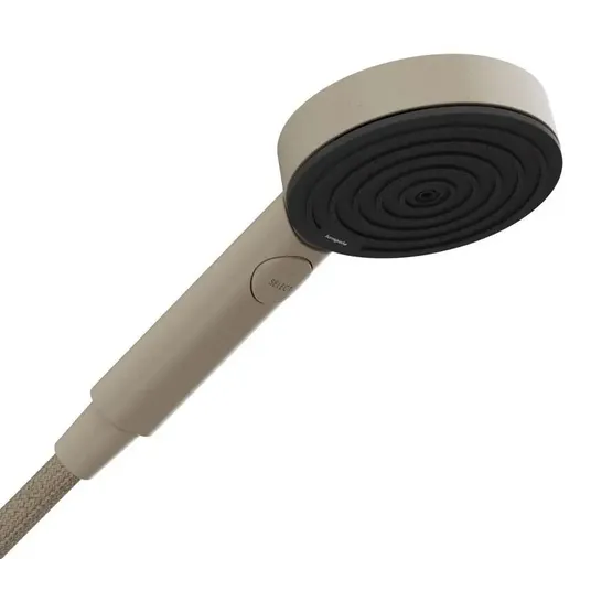Hansgrohe Pulsify Planet Edition – rankinis dušas, 3 srovių tipai, EcoSmart+, smėlio spalvos 26077210